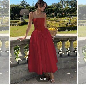 RED serendipity French slowly long dress XS - Size 2